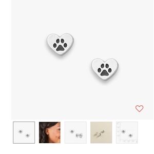 James Avery Love My Pet Heart Stud Earrings